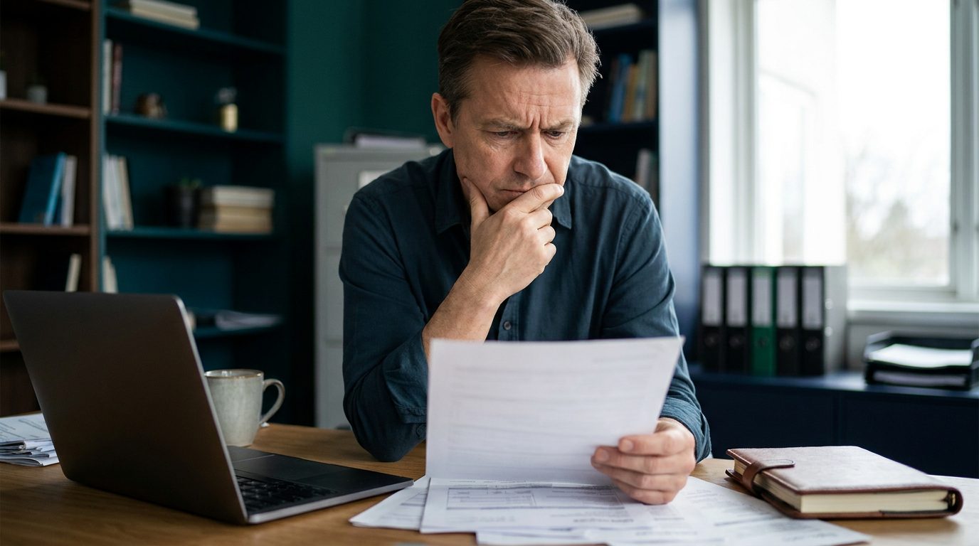 An insurance producer reviewing a carrier termination notice